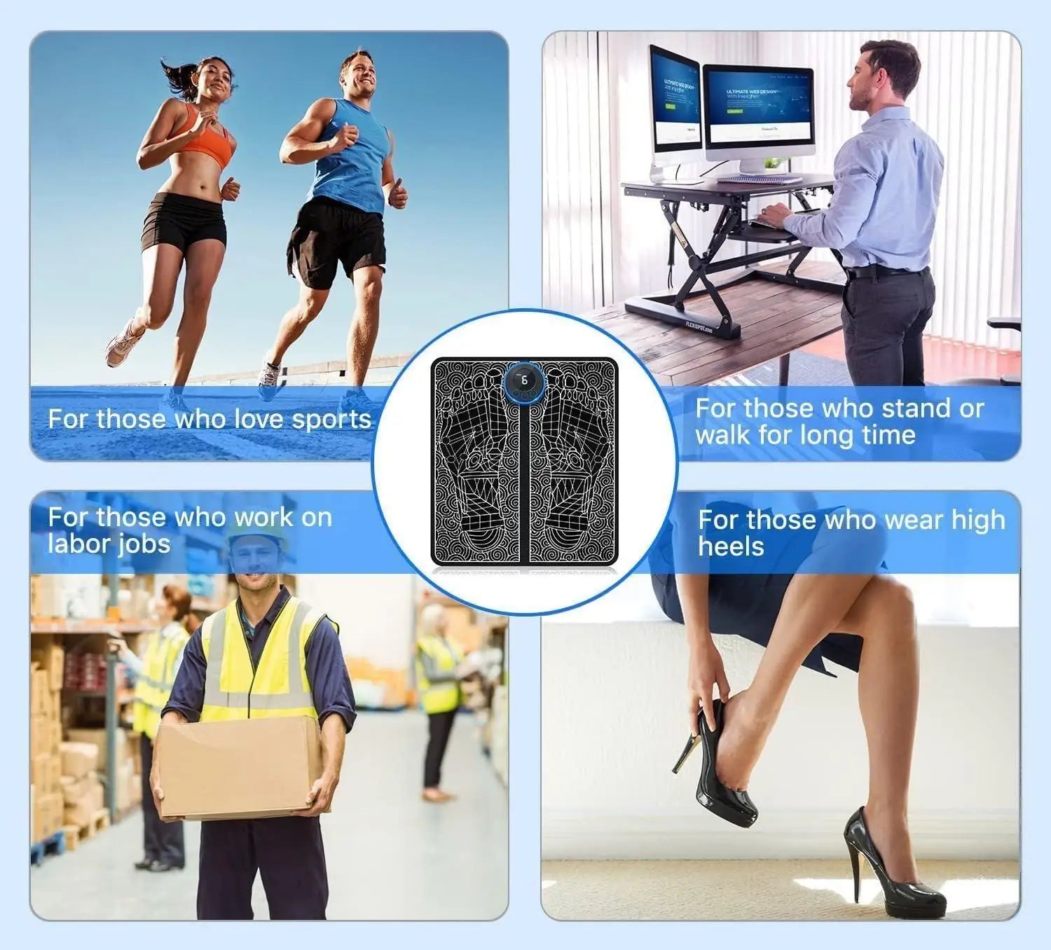 Foot Massage Pain Reliever, Wireless Electric Ems Massage Machine